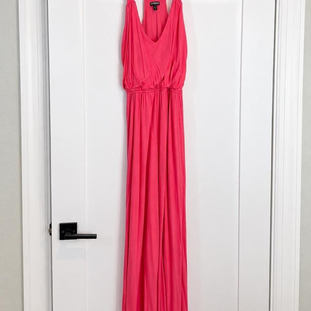 Express Coral Pink Racerback Maxi Dress
